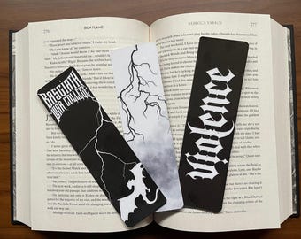 Fourth Wing Inspired Bookmark Set Handmade Bookmarks Bookish Merch Iron Flame Onyx Storm
