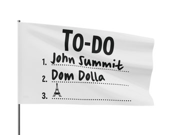 To Do John Summit en Dom Dolla Eiffeltoren Festival Vlag Rave Accessoires EDM Merch Totem Vlag