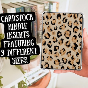 Leopard Print Heavy Cardstock Kindle Insert | Bold Aesthetic | Classic Animal Print Design | Kindle Oasis, Paperwhite, Scribe