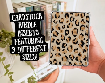 Leopard Print Heavy Cardstock Kindle Insert | Bold Aesthetic | Classic Animal Print Design | Kindle Oasis, Paperwhite, Scribe