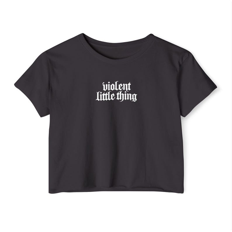 Violent Little Thing Top curto preto Produtos de livros Presente para amantes de livros Leitor de fantasia Quarta asa Ônix Storm imagem 1