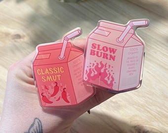 Classic Smut & Slow Burn Bookish Milk Carton Kindle Grips | Magnetic Compatible