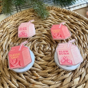 Classic Smut & Slow Burn Bookish Milk Carton Kindle Grips | Magnetic Compatible image 2