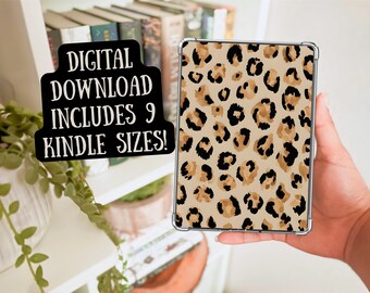 ヒョウ柄 Kindle インサート デジタル ダウンロード | 大胆な美学 | クラシックな動物柄デザイン | Kindle Oasis、Paperwhite、Scribe