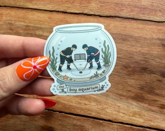 The Boy Aquarium Hockey Romance Vinyl Sticker