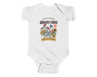 Abraxos Farms Baby Bodysuit Throne of Glass Bookish Merch Manon Blackbeak The Thirteen