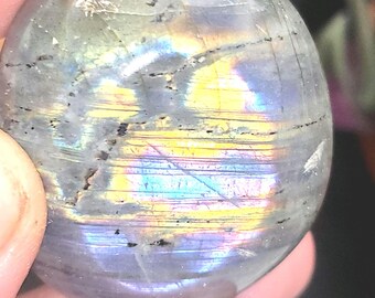 Labradorite Palm Stone, rainbow Colour Flash, High Quality Crystal, Magical Gemstone, Meditation Stone gift