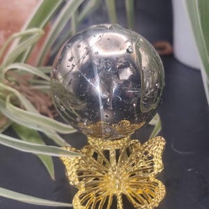 pyrite sphere, fools gold crystal sphere, uk seller