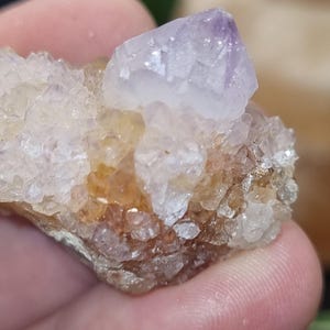 amethyst spirit quartz crystal, spirit quartz point, fairy quartz