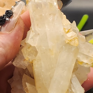 Clear Quartz Cluster Specimen: Rainbow Inclusions, Crystal Home Decor