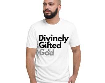 Divinely Gifted by God Print Gray | Short-Sleeve T-Shirt