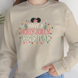 Disney Christmas Crewneck Sweatshirt * Holiday Sweatshirt * Unisex * Disney Shirt * WDW Sweatshirt * Disneyland Sweatshirt * Minney Mouse *