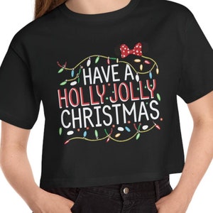 Minnie Christmas Cropped Tee * Cropped T-Shirt * Women * Disney Shirt * WDW Cropped Shirt * Disneyland Cropped Top * Minney Mouse * Disney