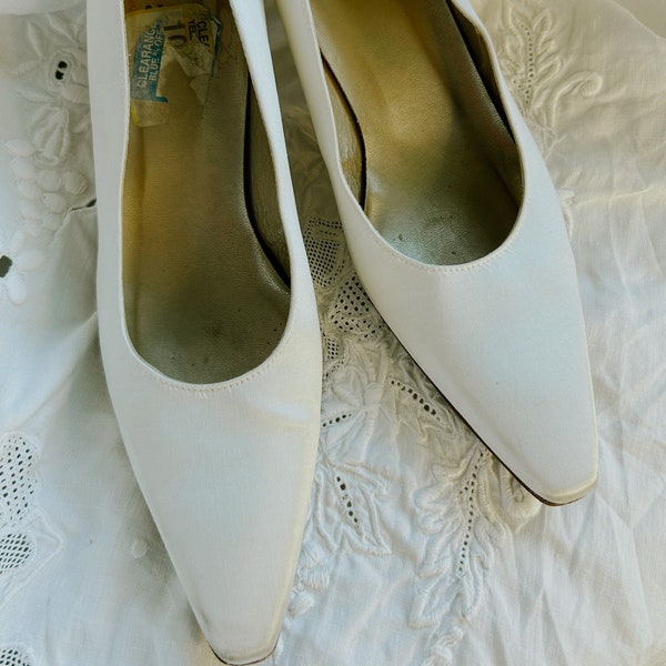 Stuart Weitzman Ivory Satin Bridal Pumps