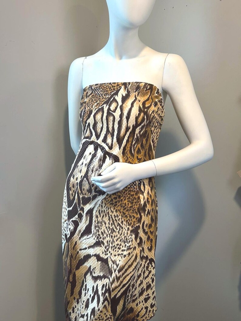 Mixed Animal Print Asymmetrical Dress