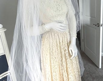 Vintage Lace Wedding Dress circa 1930s