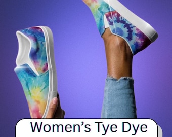 Zapatillas sin cordones con efecto tie-dye: zapatos de mujer estilo años 70