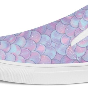 Mermaid Lovers | Bright Scales | Ariel | Women’s slip-on canvas shoes | Gift For Her