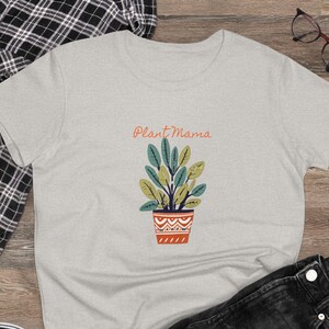 Boho Indoor Plant - Plant Mama - Women&#39;s Midweight Cotton Tee