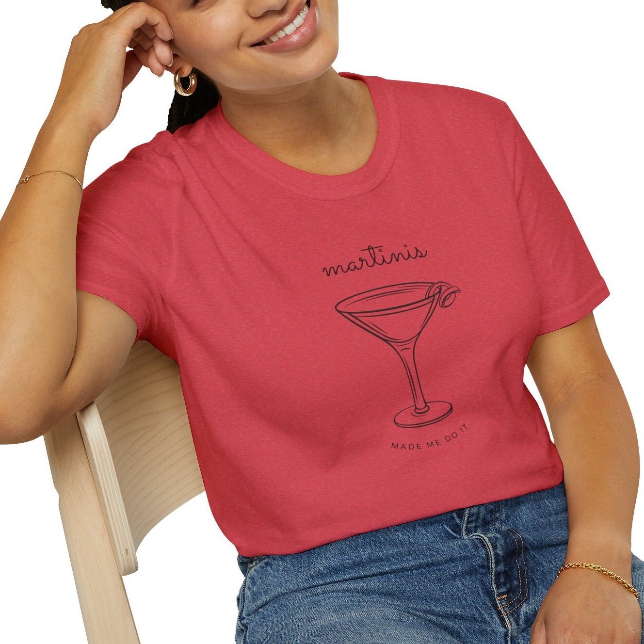 Martinis Made Me Do It Unisex T-shirt Funny Tee Martini