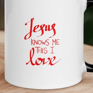 Jesús me conoce Esta taza de cerámica me encanta