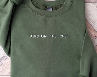 Lustiges Dibs auf dem Chef-Sweatshirt, Unisex Rundhalspullover, Küche Humor Geschenk, Bekleidung zum Kochen, Foodie Shirt, Chefkoch sarkastisches Top