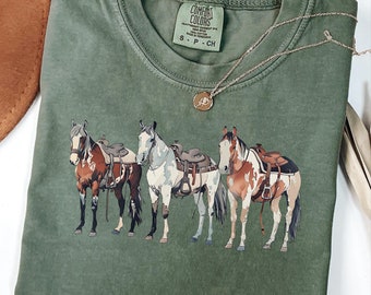 Western Shirt, Horse Shirt, Western Graphic Tee, Cowgirl Tshirt, Horse Girl T Shirt, Ranch Girl Tee, Cowboy Graphic Shirt, Rodeo Tee