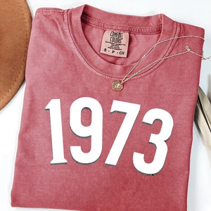 Shirt 1973, T-shirt 1973, Shirt vrouwen 1973, T-shirt geboren 1973, geweldig 1973, vintage verjaardagsshirts 1973, 1973 minimalistische jaarkleding