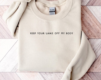 Feminist Sweatshirt, Stay Woke Organic Crewneck, Unisex Protest Clothing, Political Activist Apparel, Women's Rights Jumper