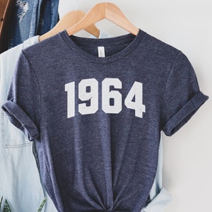 1964 Shirt, 1964 Birthday Year Sweatshirt, 60th Shirt, 60th Birthday Shirt Gift for Women, Born in 1964 t, TshirVintage 1964 Number Shirt