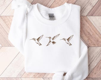 Hummingbird Sweatshirt, Bird Sweatshirt, Hummingbird Gifts, Nature Shirt,Trendy Tee, Gift For Her, Bird Lover , Spring Birds