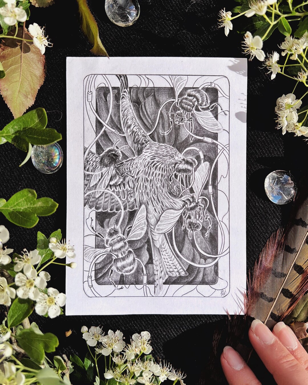 Milan - Bumblebee - Original Drawing - Etsy