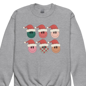 Christmas Smiley Youth Crewneck Sweatshirt