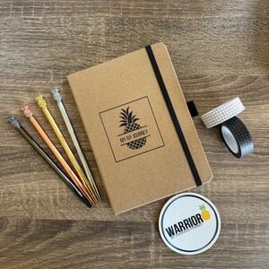 IVF Journal Kit | IVF Notebook | IVF Planner | Includes 1 blank notebook, 4 pineapple pens, 2 rolls of washi tape, and 1 vinyl sticker
