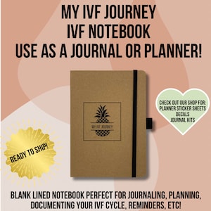 My IVF Journey Planner | IVF Journal, Notebook, Planner, Tracker, Diary | Blank Notebook Pages | Freeform and Minimalist Notebook