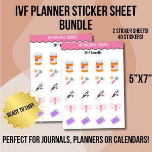 IVF Reminders | IVF Calendar Stickers | Planner Stickers | IVF Organization | Planner Reminder | Calendar Reminder | Organization Stickers