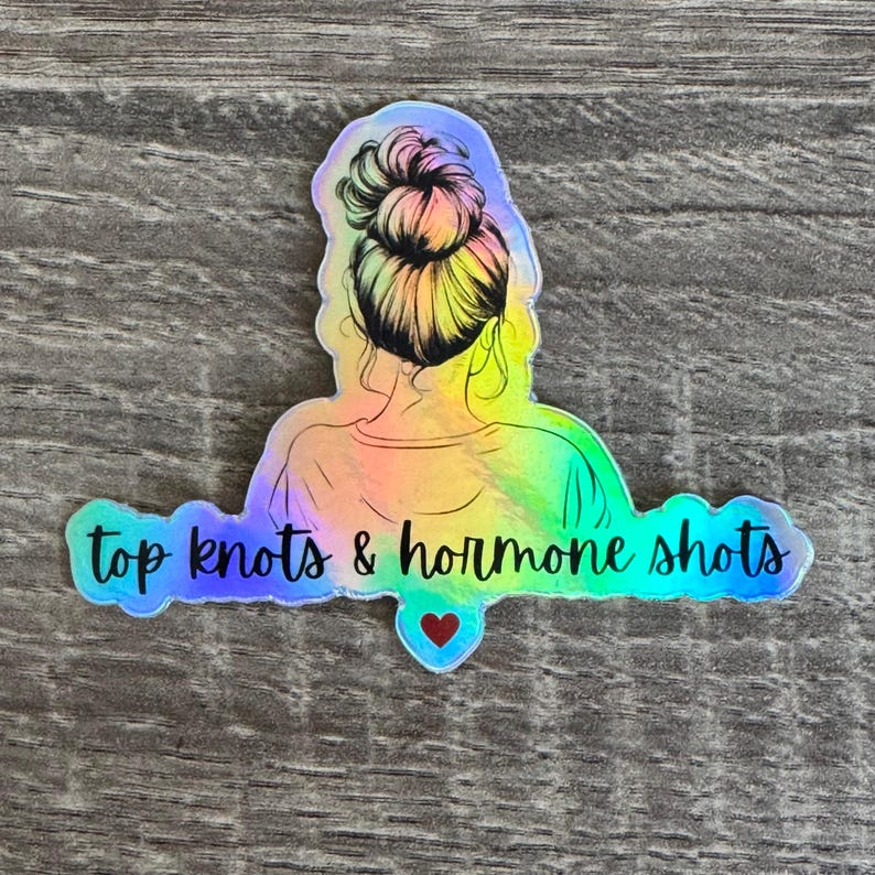IVF Sticker | IVF Journal Stickers | Hologram Vinyl Sticker | IVF Affirmation Sticker | Infertility Sticker | Positive Motivational Sticker image 1