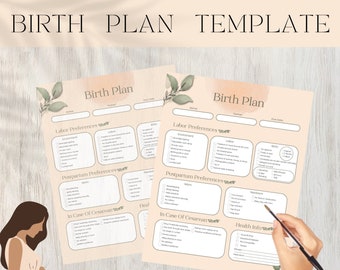 Printable and Editable Birth Plan Template Neutral Colours - Etsy Canada