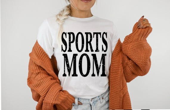 Cute Distressed Sports Mom PNG, Sports Mom PNG