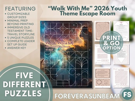 Old Testament Escape Room for Youth | Printable Scripture Activity | LDS Church Game | 2026 Youth Theme