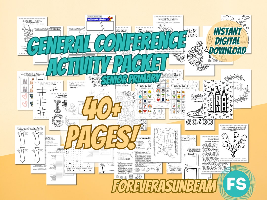 April 2026 General Conference Activity Packet For Senior Primary Age