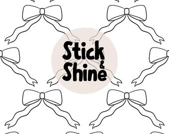 Hand-Drawn Coquette Bows Seamless Pattern Template 11 | Create Your Own Bow Repeating Pattern Layout, Procreate + PNG Digital Download