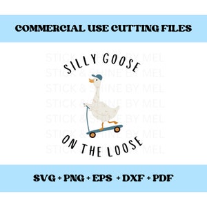 Dummer Gans auf dem Lose SVG, süße Gans SVG, süße Ente SVG, lustiges Design, Gans auf Roller svg, Dumme Gans Png, Png, Dxf, Eps, Sublimation