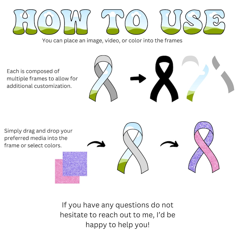 Awareness Ribbon Canva Frame Editable Template, Breast Cancer Awareness ...