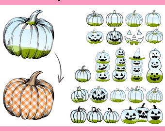 Pumpkin Halloween Canva Frame Templates, Halloween Clipart, Editable Customizable Jack O Lantern Frames, Make Your Own PNG, Witchy Pumpkins