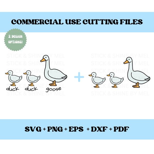 Duck Duck Goose SVG, Funny Goose svg, Funny svg, Cute svg, Animal svg, Commercial License, Silly svg, png, dxf, eps, Sublimation