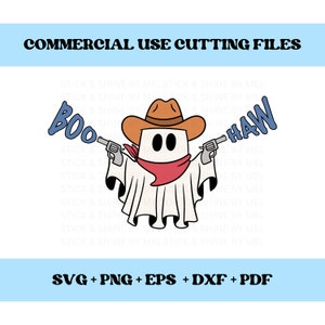 Boo Haw Ghost SVG, SVG fantôme Yee Haw, pays fantôme SVG, Halloween fantôme Svg, Cowboy fantôme Svg, pistolet Svg, Png, Dxf, Eps, sublimation