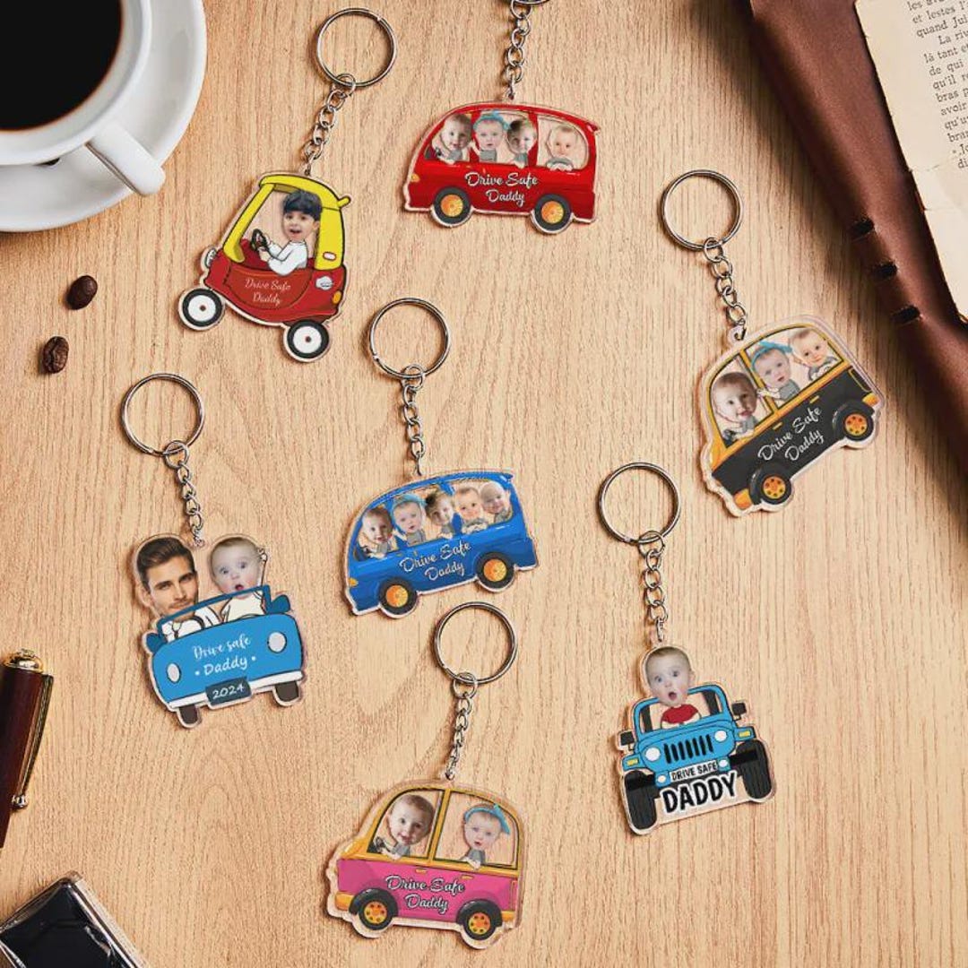 Personalized Drive Safe Keychain | Custom Car Keychain Gift for Dad ...