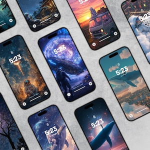 15 4K Astronaut Live Wallpaper for Android & iOS | AI-Generated Space Aesthetic | Sci-Fi Cosmic Galaxy Phone Background | Digital Download