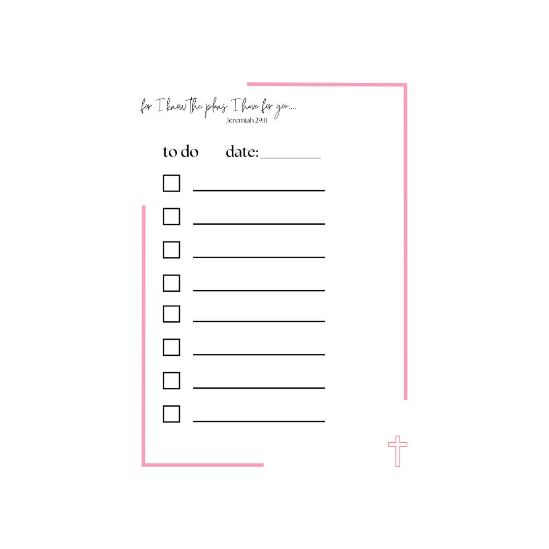 Christian to Do List Printable | for I Know the Plans I Have for You ...